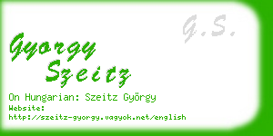 gyorgy szeitz business card